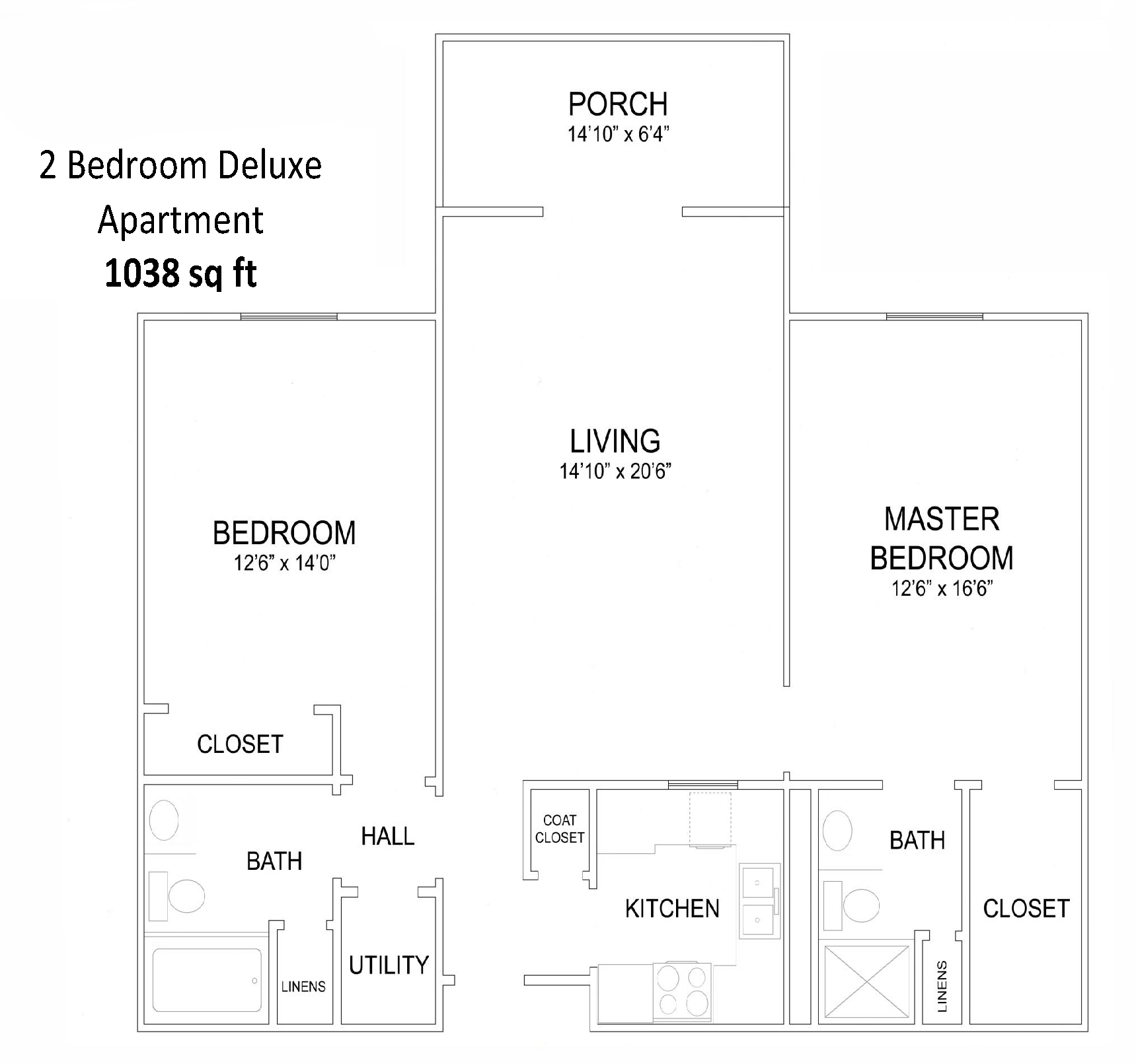 2 bedroom floorplan