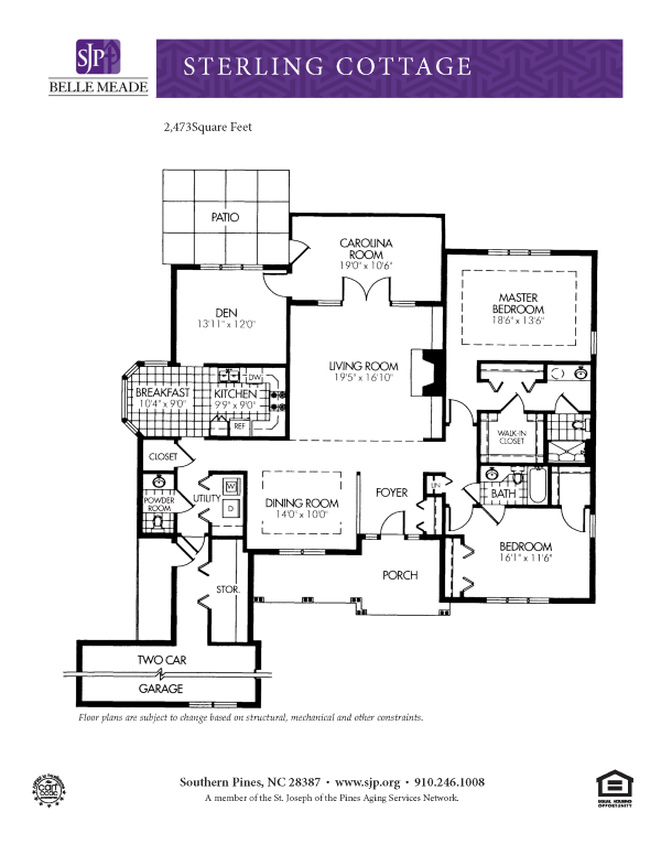 Sterling Cottage floor plan