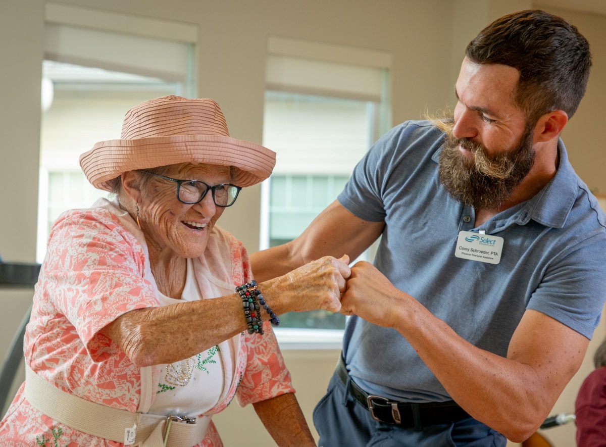 Holy Cross Rehabilitation Senior with Therapist