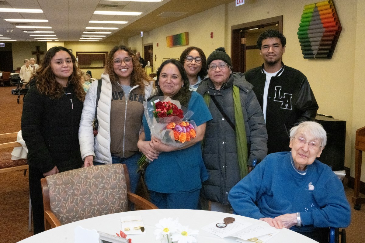 DAISY recipient Sandra Ramirez with her children and Mercy Circle resident